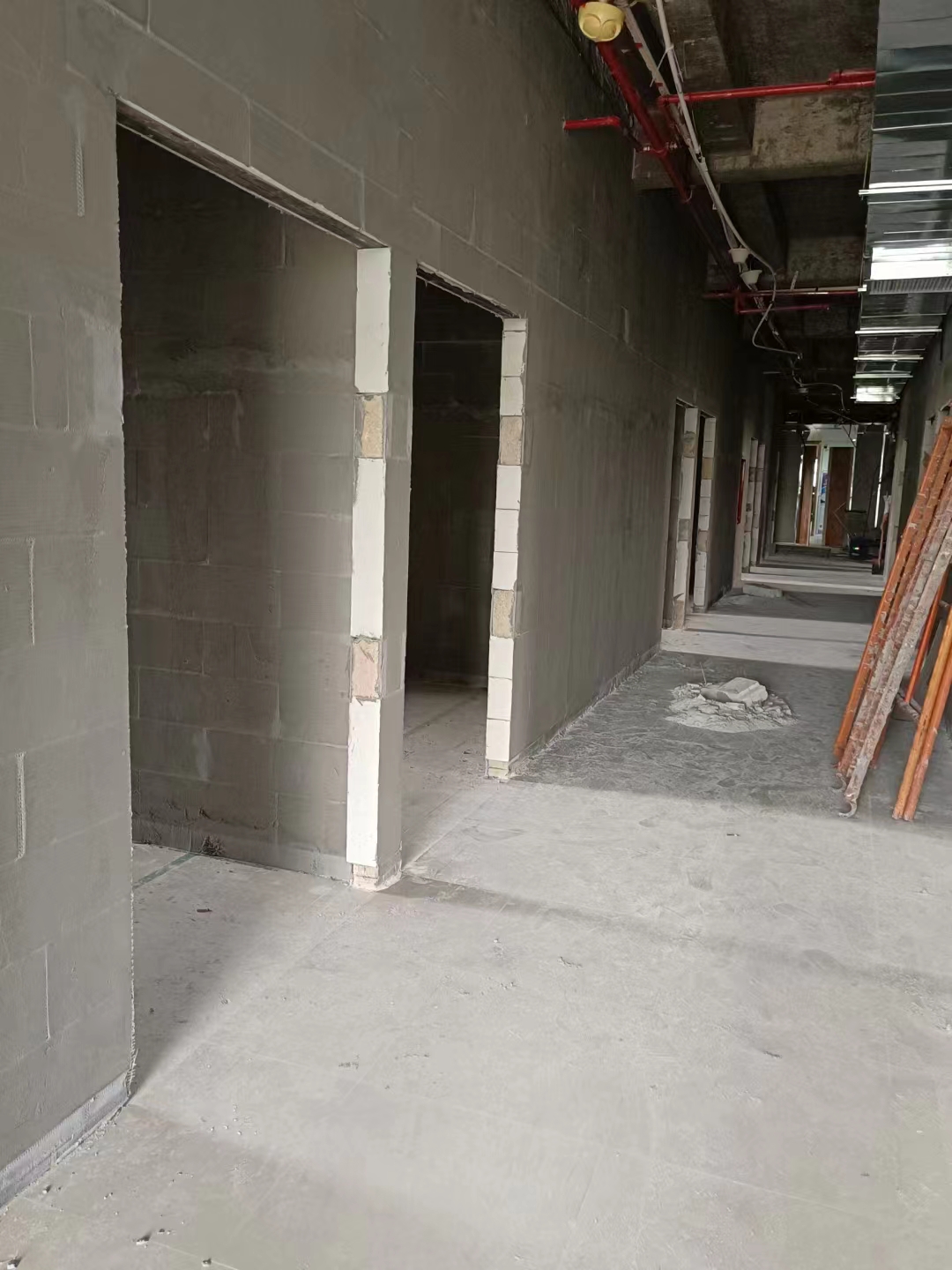 室内隔墙施工进度